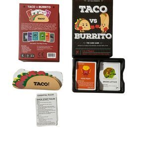 #7494 Hot Taco Brand Taco versus Burrito card game